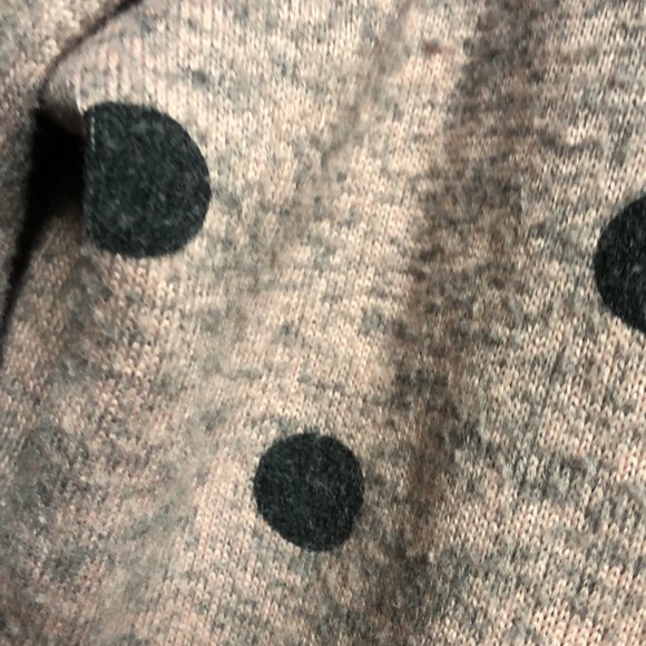 Adrienne Vittadini mauve heather gray polka dot blouse medium - Picture 8 of 12